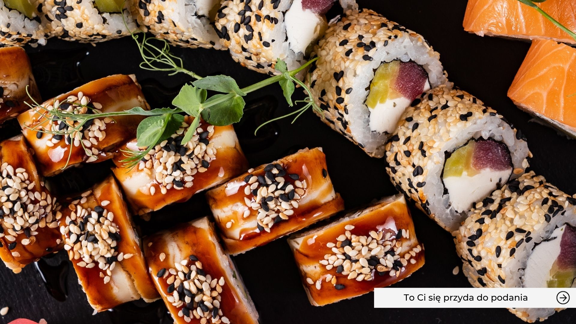 elegancko podane sushi na talerzu